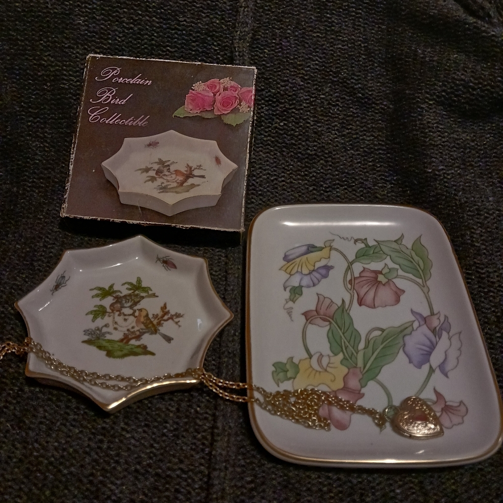 Ben Rickert Inc. Fine China Plate&Bird Tricket Collectiable#Bundle